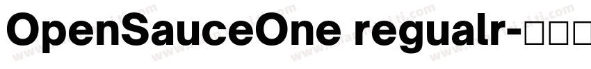 OpenSauceOne regualr字体转换
